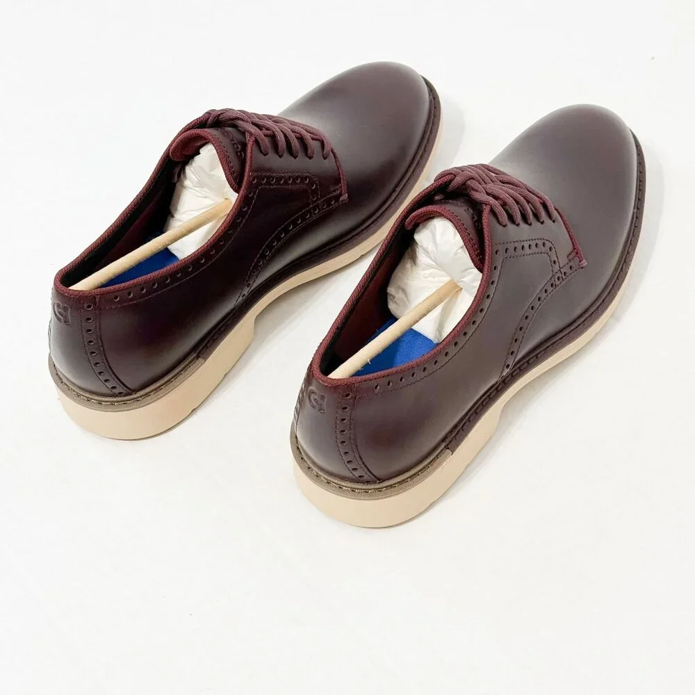 Cole Haan NWB Sz 10. Bloostone Men's Go-To Leather Plain-Toe Oxford Perforated B